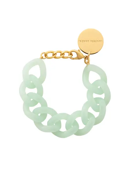 Vanessa Baroni Flat chain bracelet Opaline mint