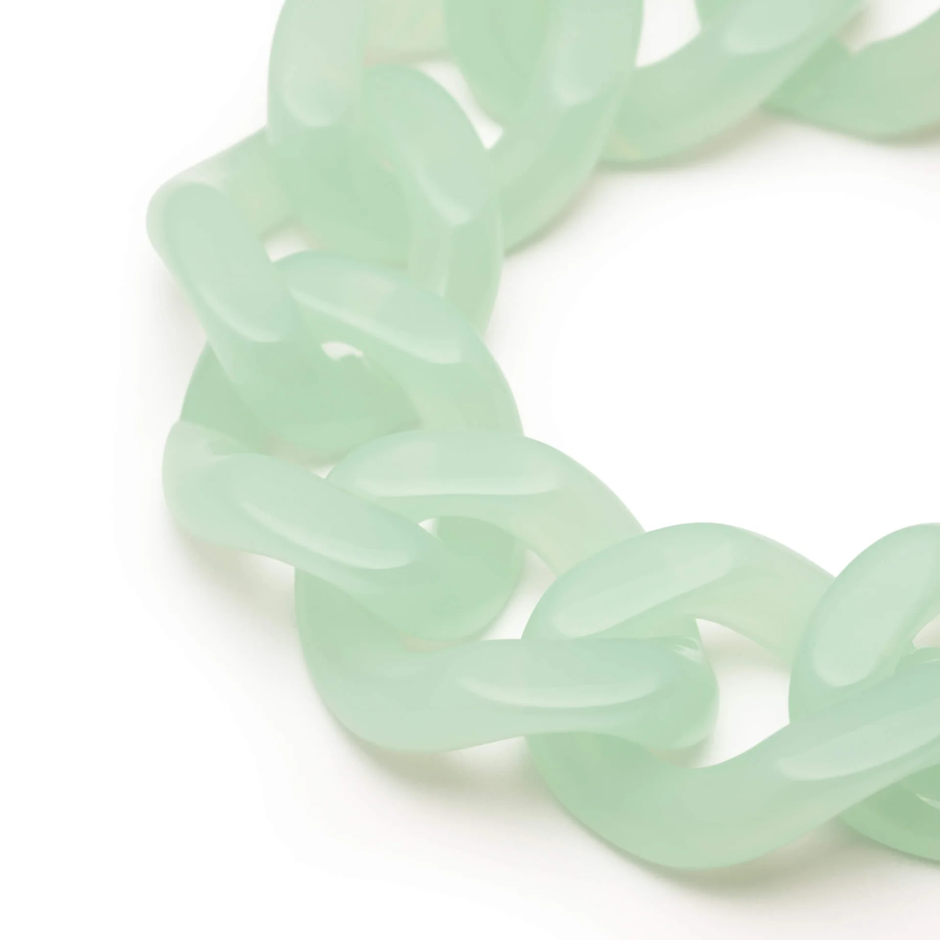 Vanessa Baroni Flat chain bracelet Opaline mint