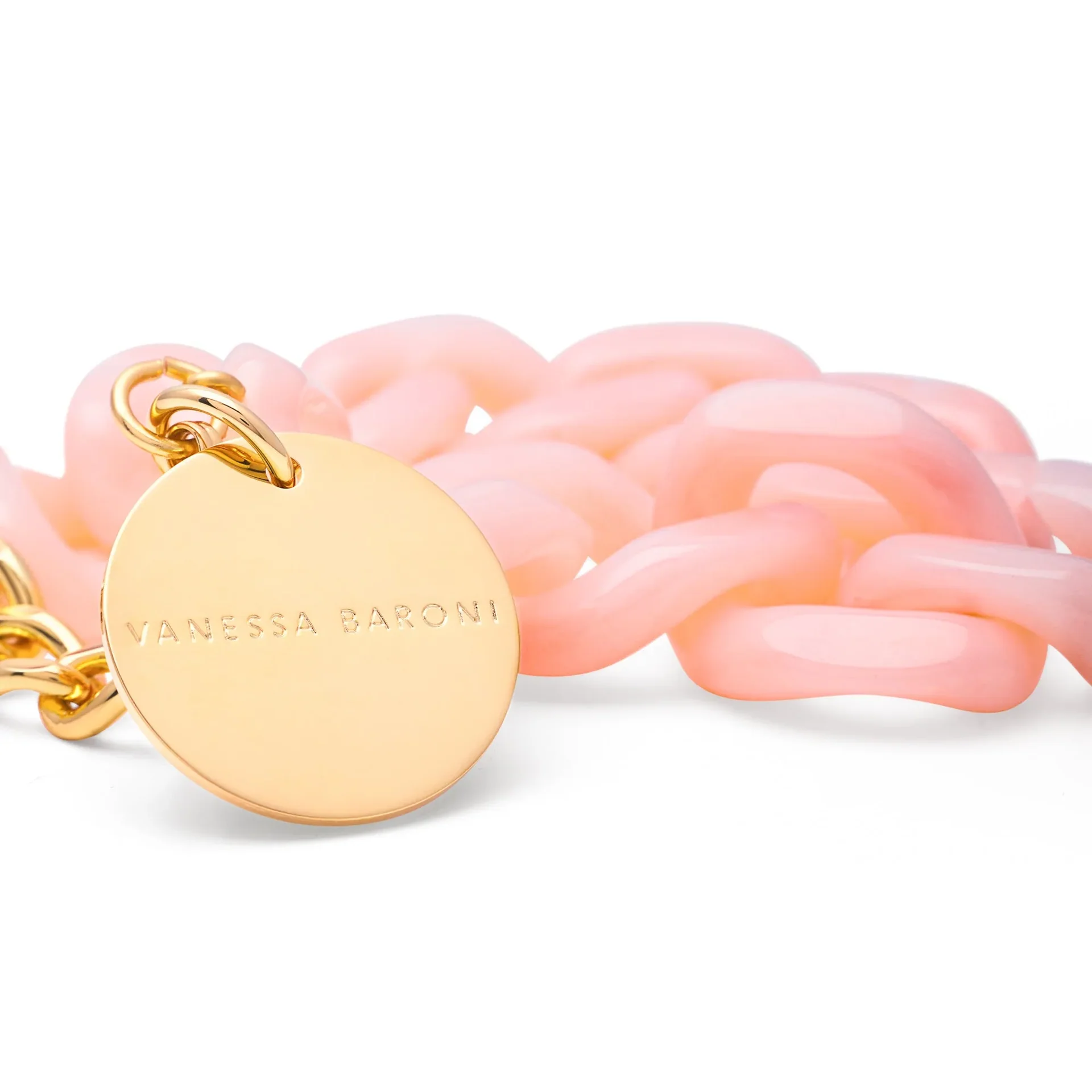 Vanessa Baroni Flat chain bracelet Peach sorbet