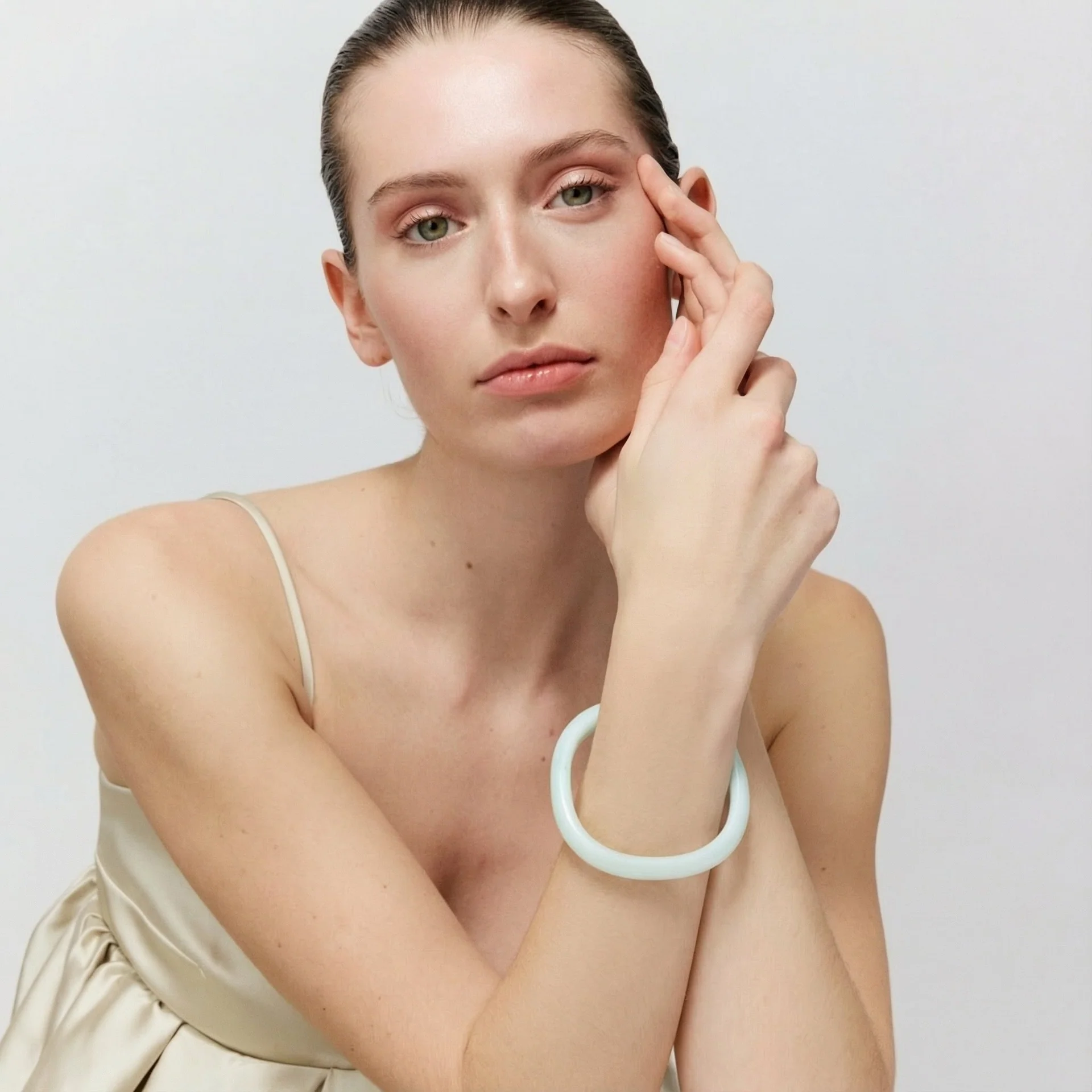 Vanessa Baroni Soft edge bangle Cloud marble