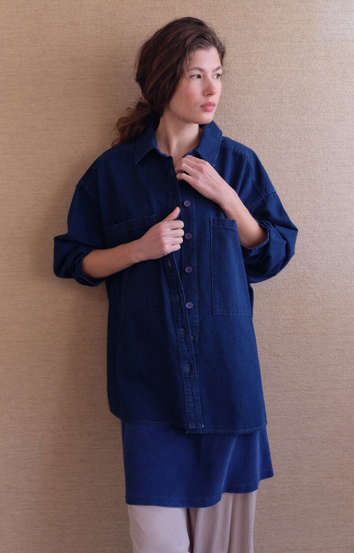 American Vintage COM06A shirt Bleu brut