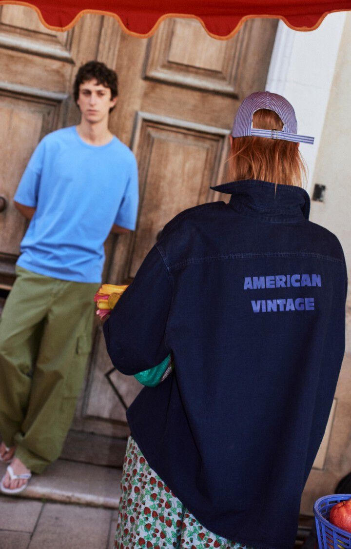 American Vintage COM06A shirt Bleu brut