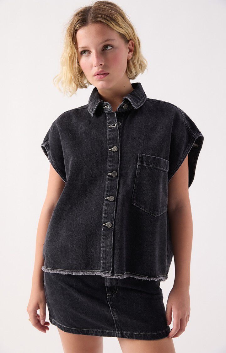 American Vintage YOP06D gilet Black vintage