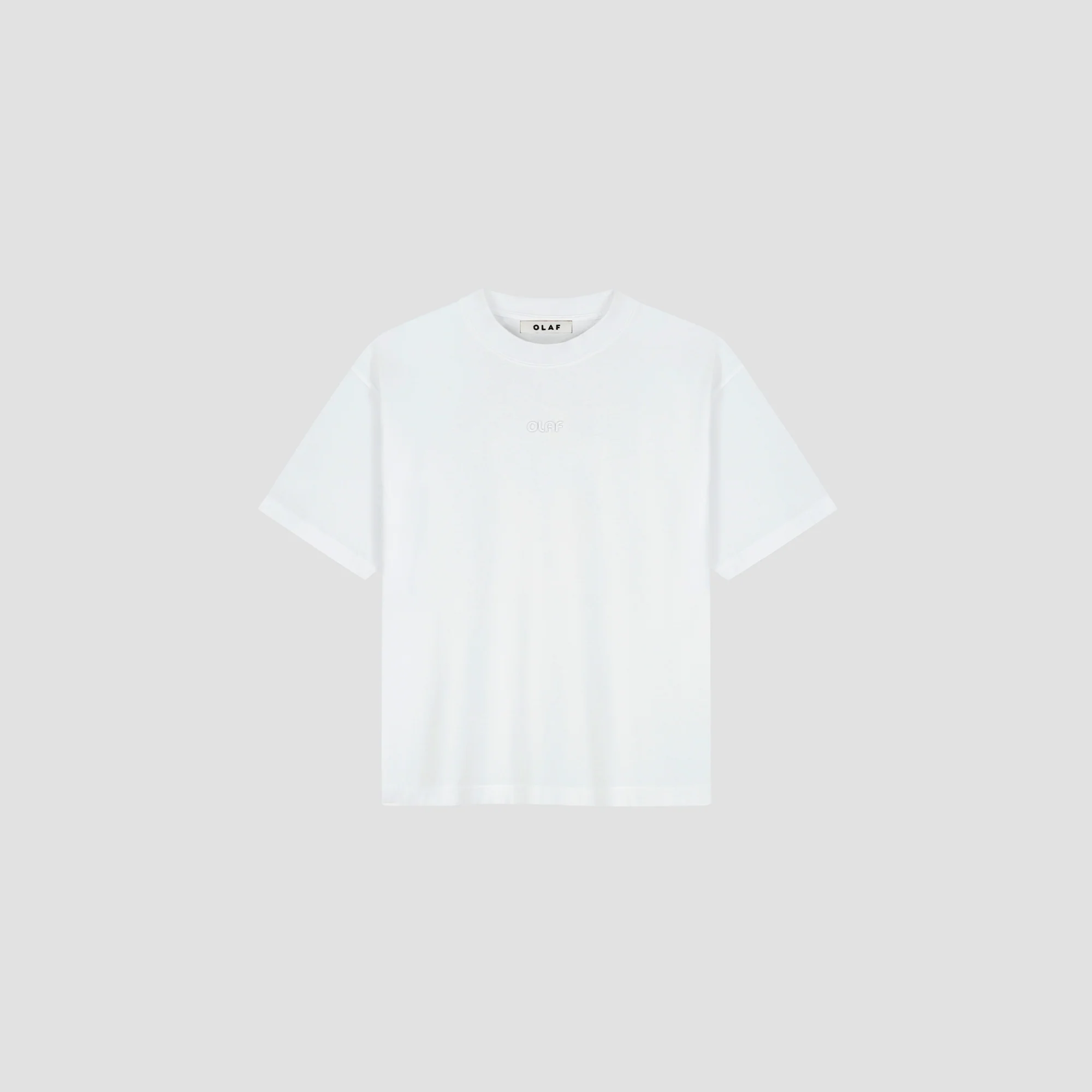 OLAF Brushstroke graphic boxy tee Optical white