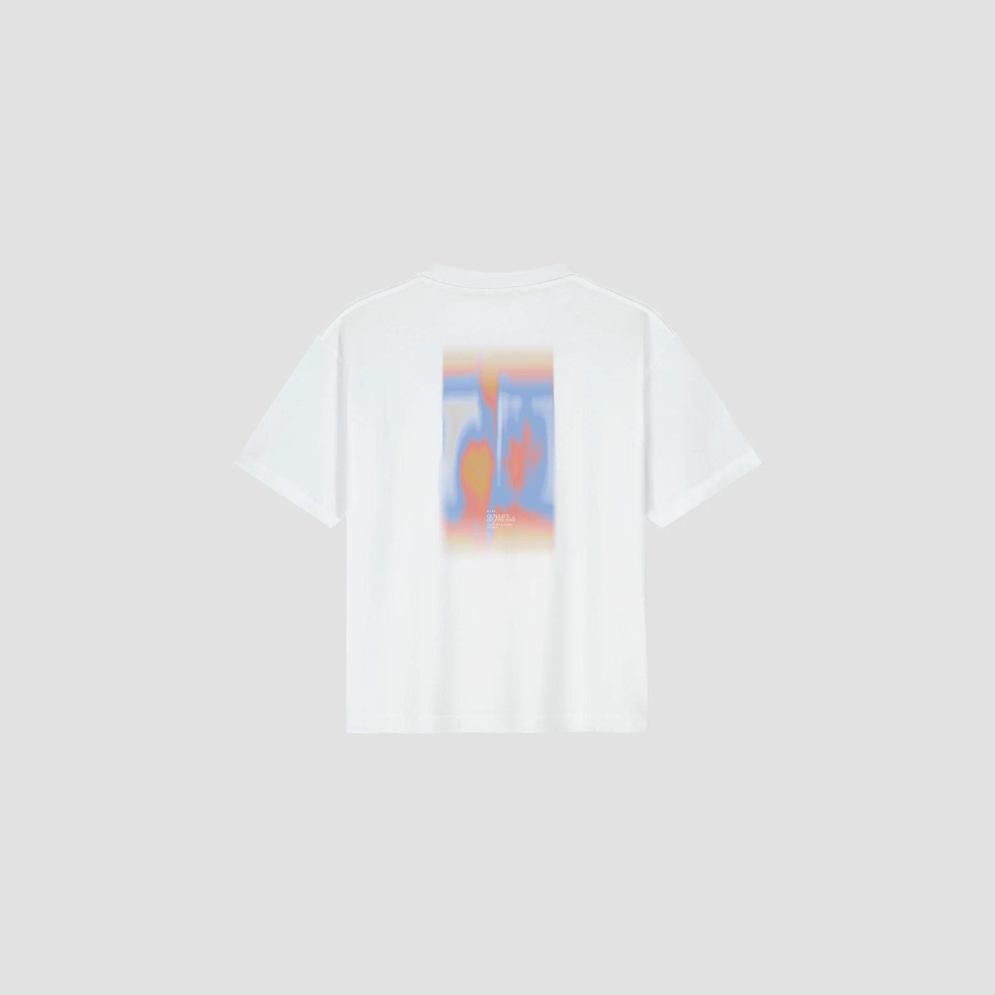 OLAF Brushstroke graphic boxy tee Optical white