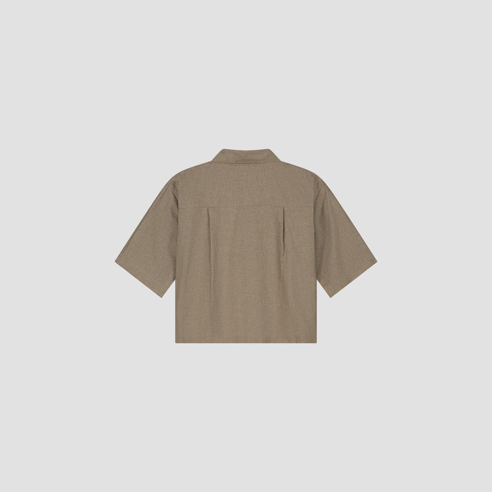 OLAF Linen short sleeve shirt Taupe