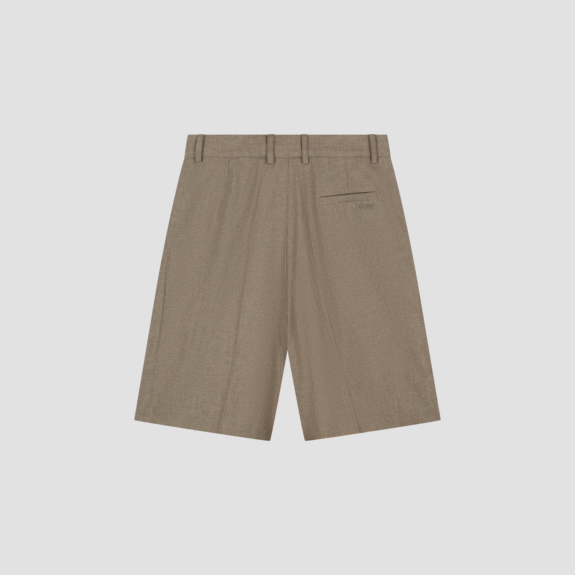 OLAF Linen tailored short Taupe