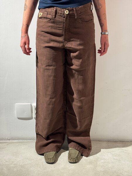 Lois Skater loose-Z linen pants Chocolate martini