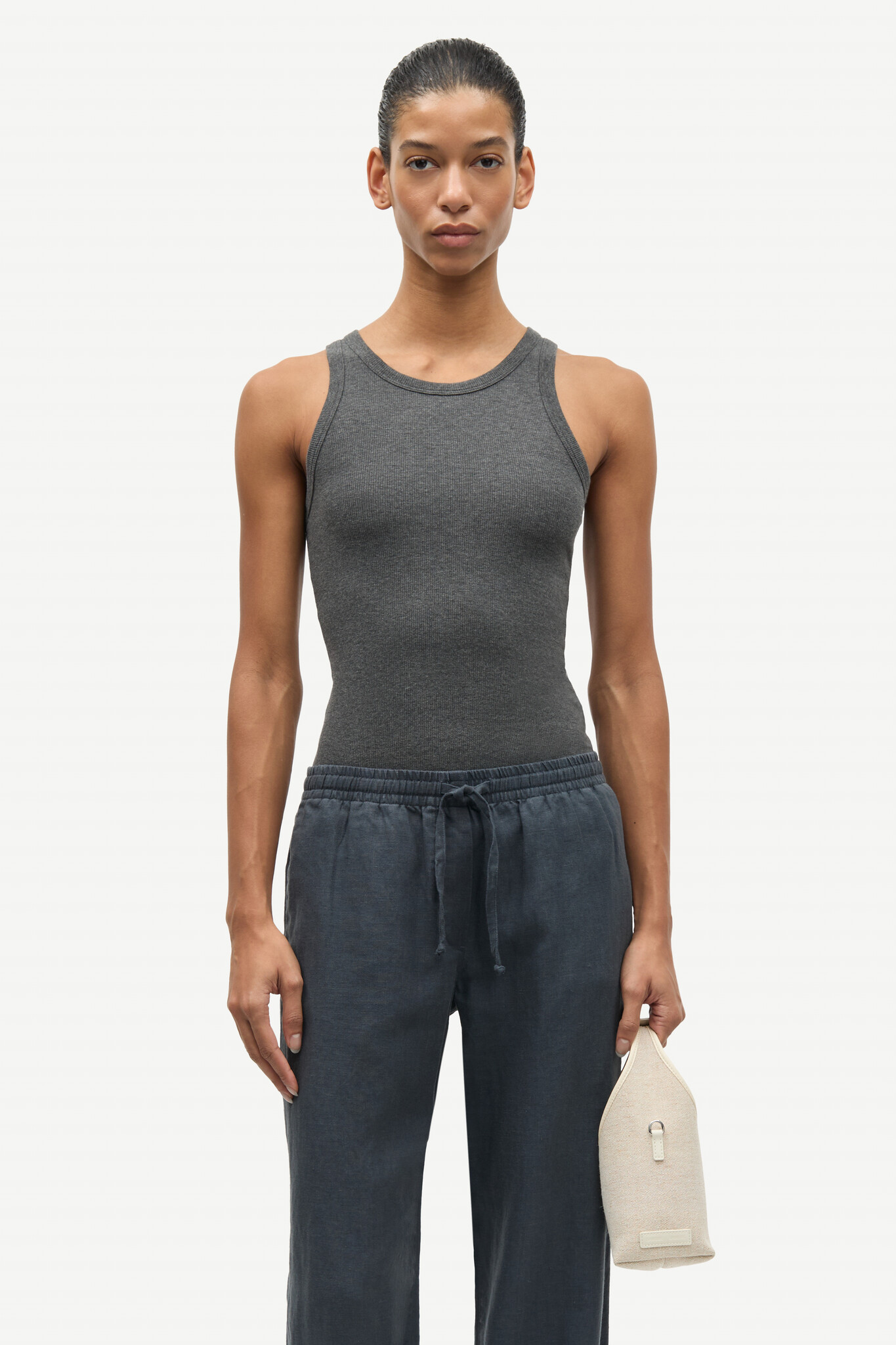 Samsoe Samsoe Alexo tank top Dark grey mel