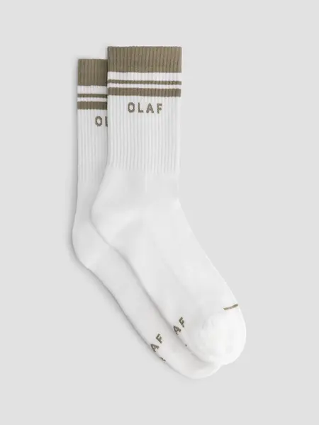OLAF Stripe varsity socks Optical white