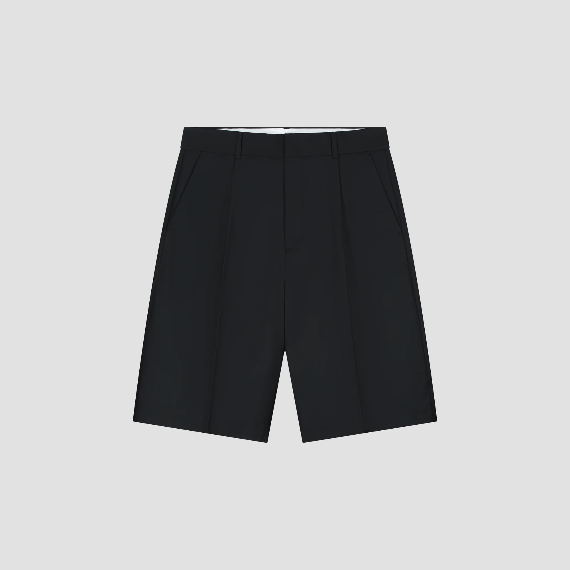 OLAF Tropical wool blend tailored shorts Black