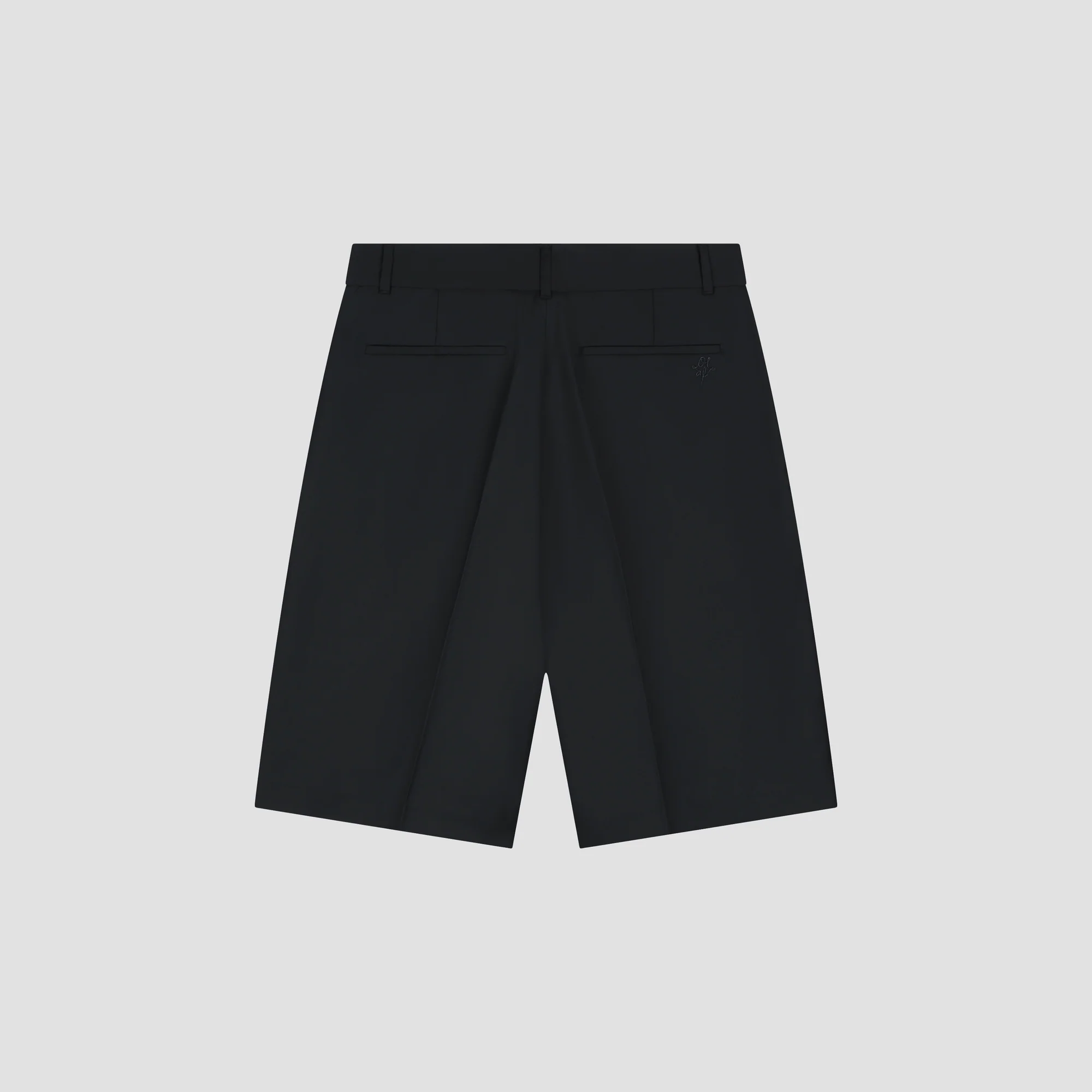 OLAF Tropical wool blend tailored shorts Black