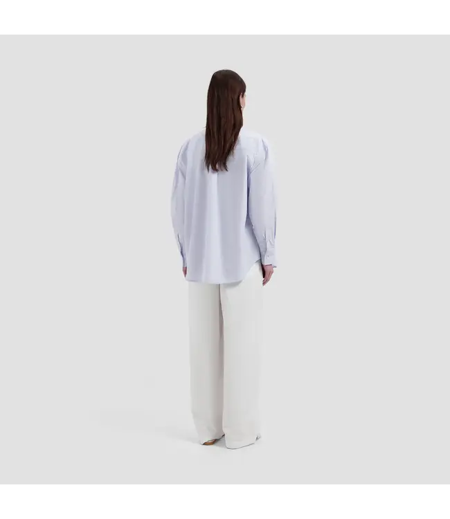OLAF Stripe oversized shirts Off white / purple heater