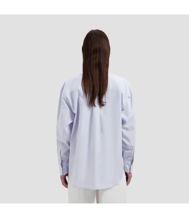 OLAF Stripe oversized shirts Off white / purple heater