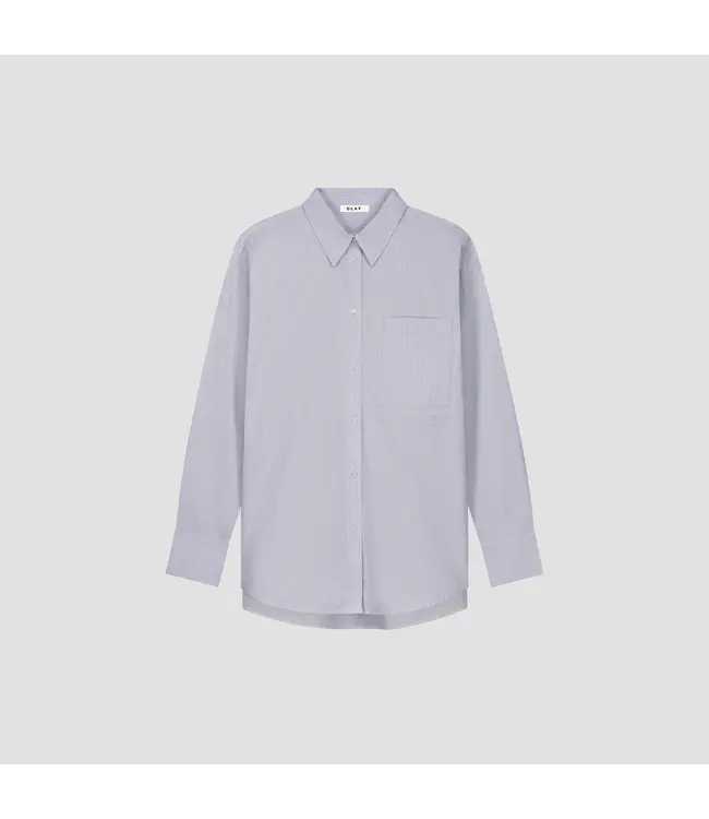 OLAF Stripe oversized shirts Off white / purple heater