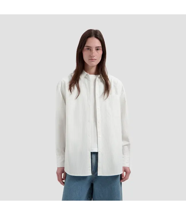 OLAF Stripe oversized shirts Off white / treehouse