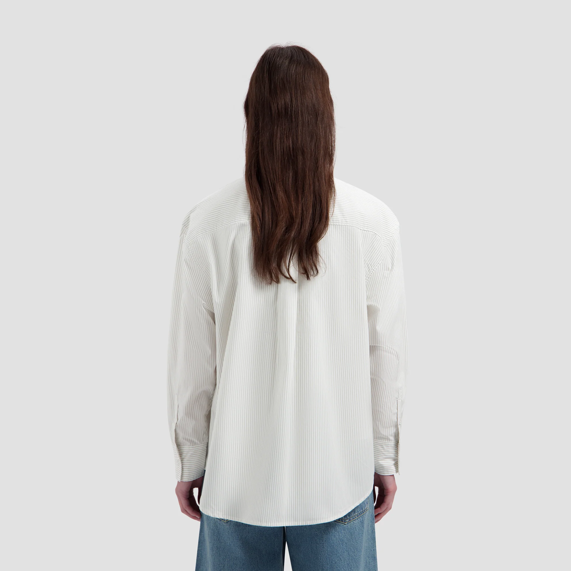 OLAF Stripe oversized shirts Off white / treehouse