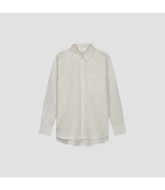 OLAF Stripe oversized shirts Off white / treehouse