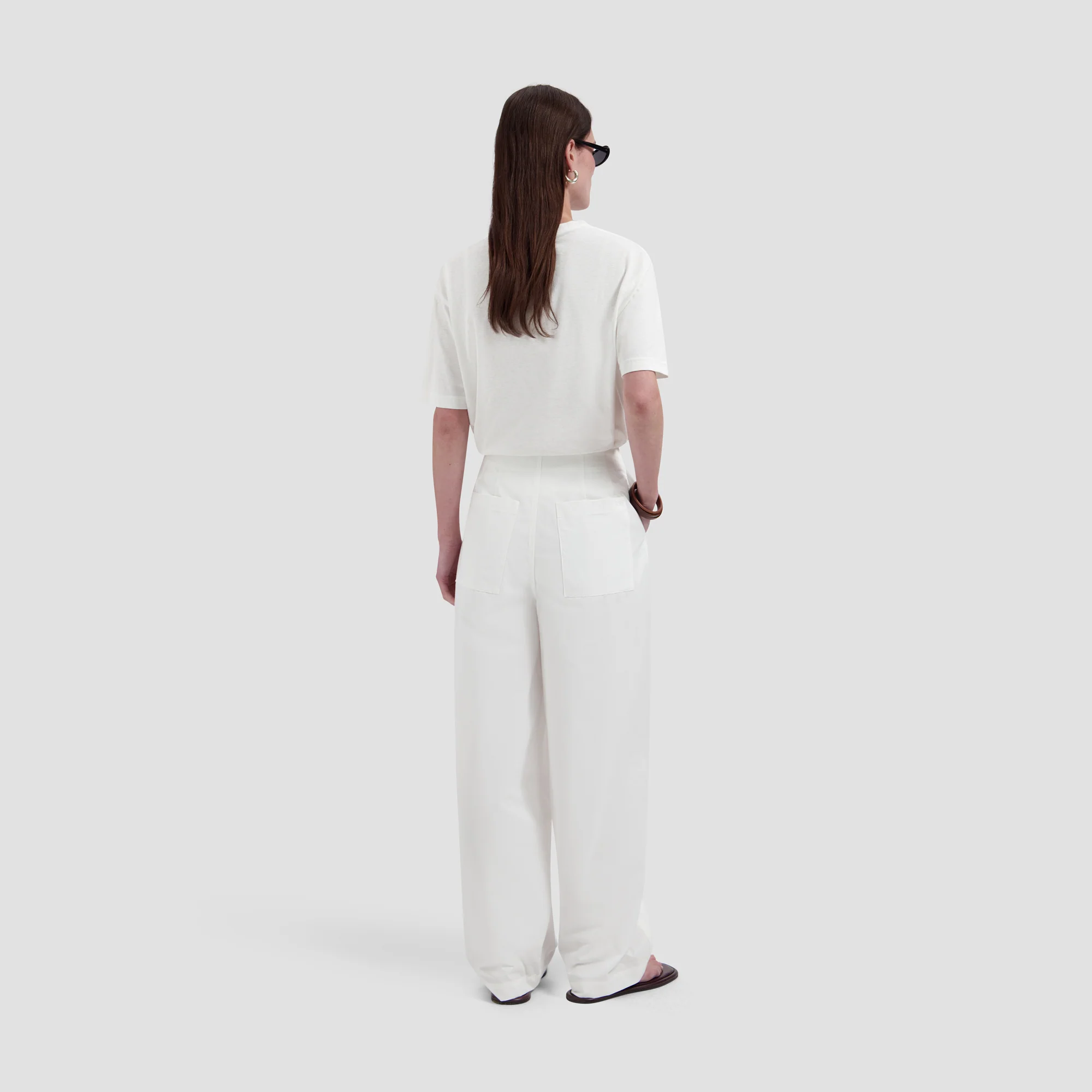 OLAF Barrel leg pants Optical white