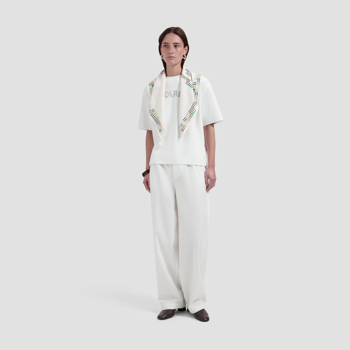 OLAF Barrel leg pants Optical white