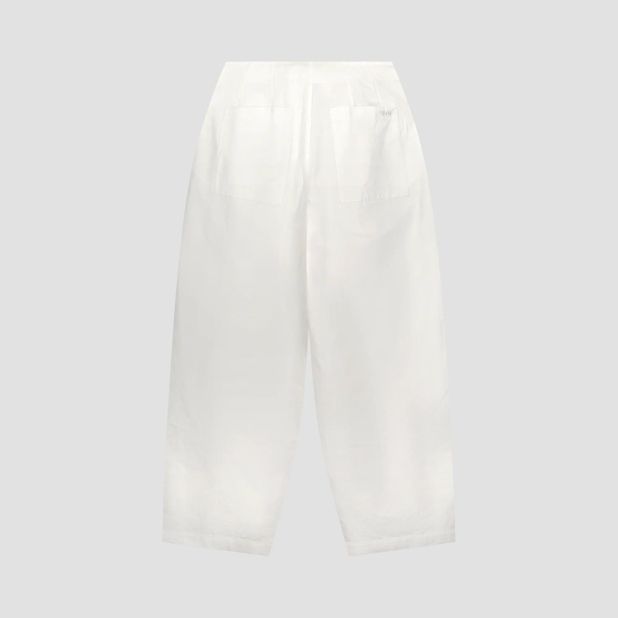 OLAF Barrel leg pants Optical white