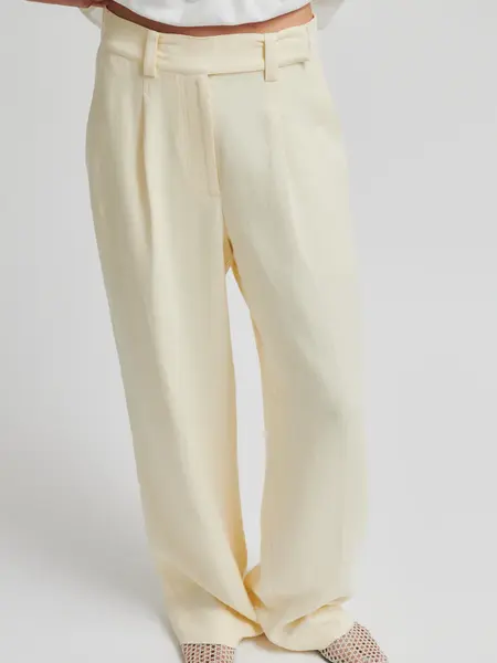 Second Female Lino classic trousers Alabaster gleam