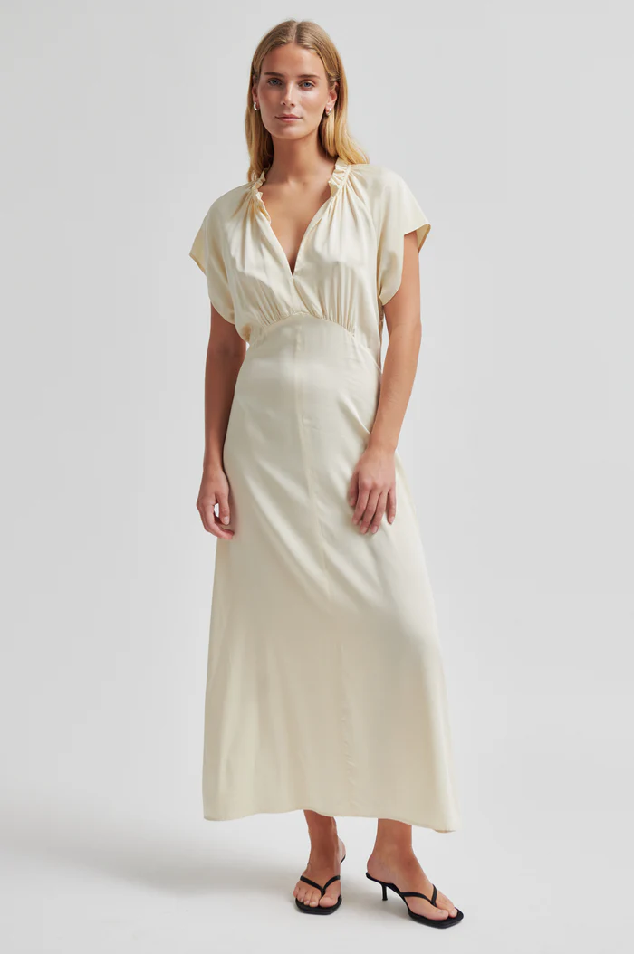 Second Female Shera frill dress Alabaster gleam