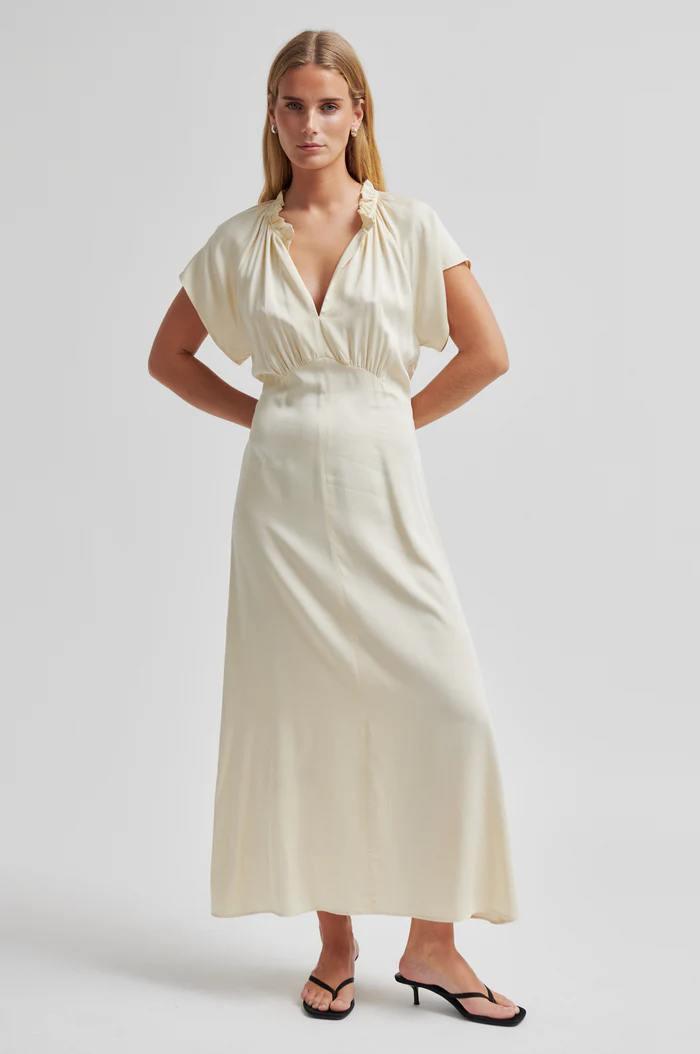 Second Female Shera frill dress Alabaster gleam
