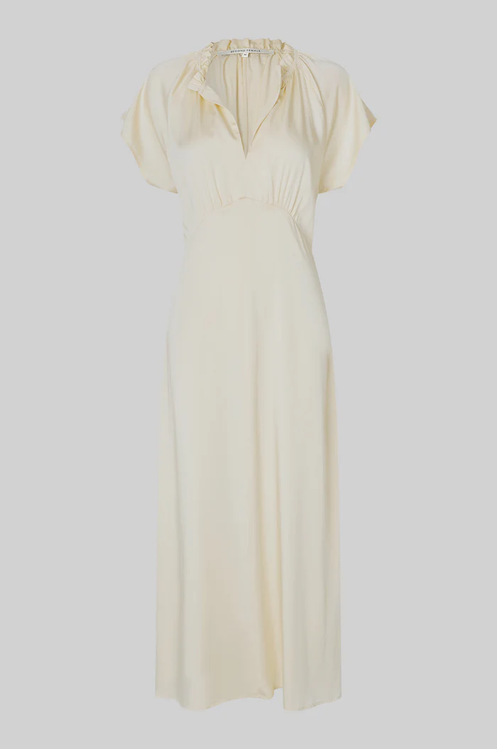 Second Female Shera frill dress Alabaster gleam