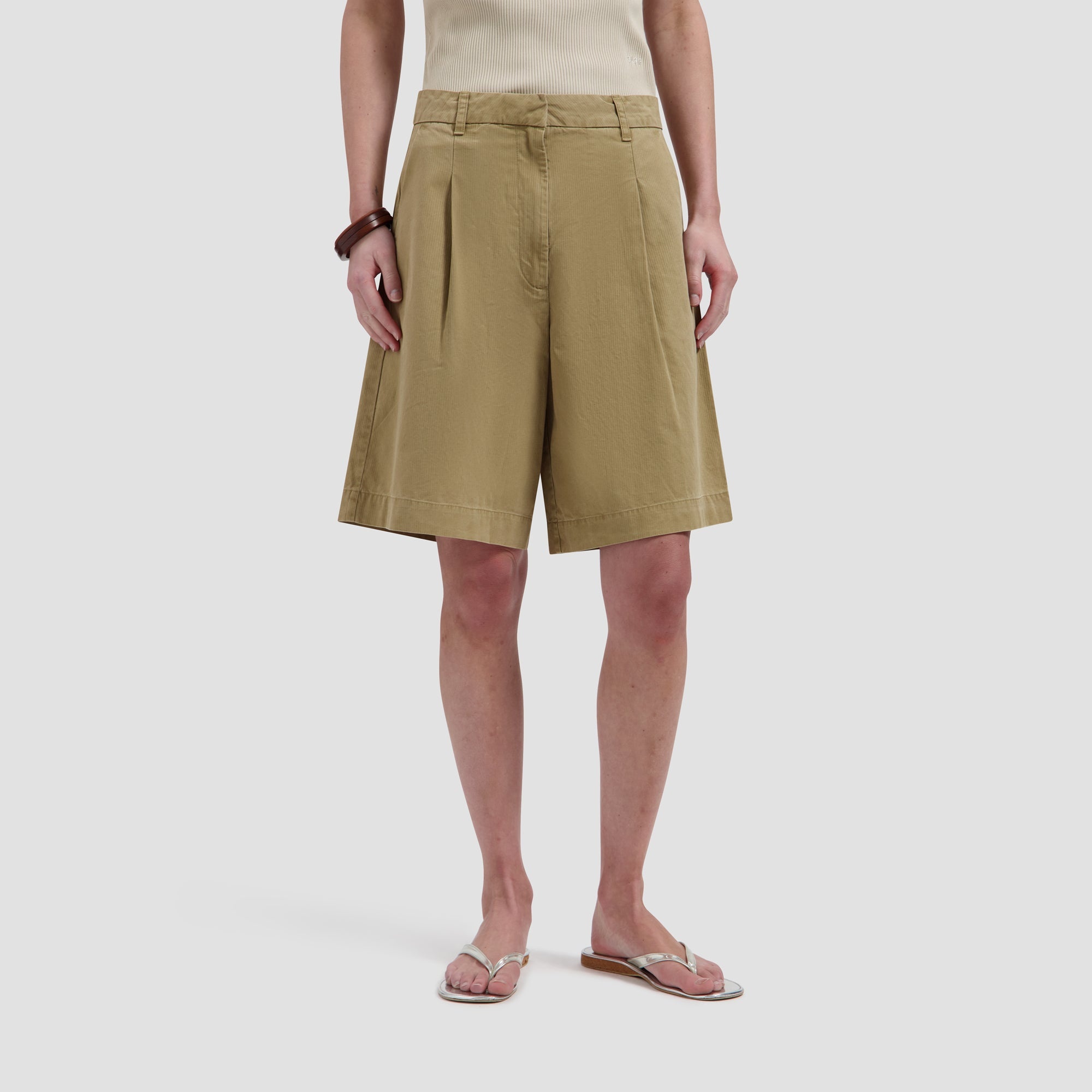 OLAF Herringbone tailored shorts Treehouse