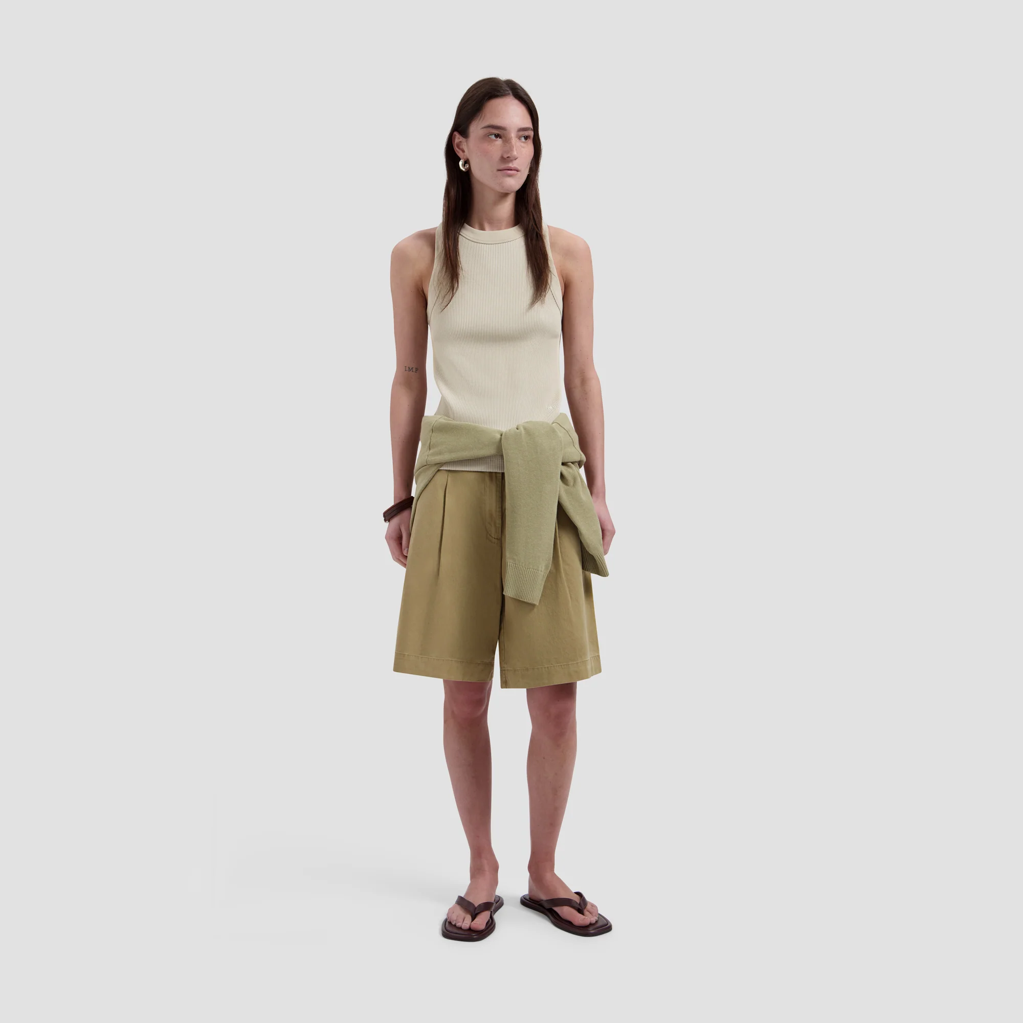 OLAF Herringbone tailored shorts Treehouse