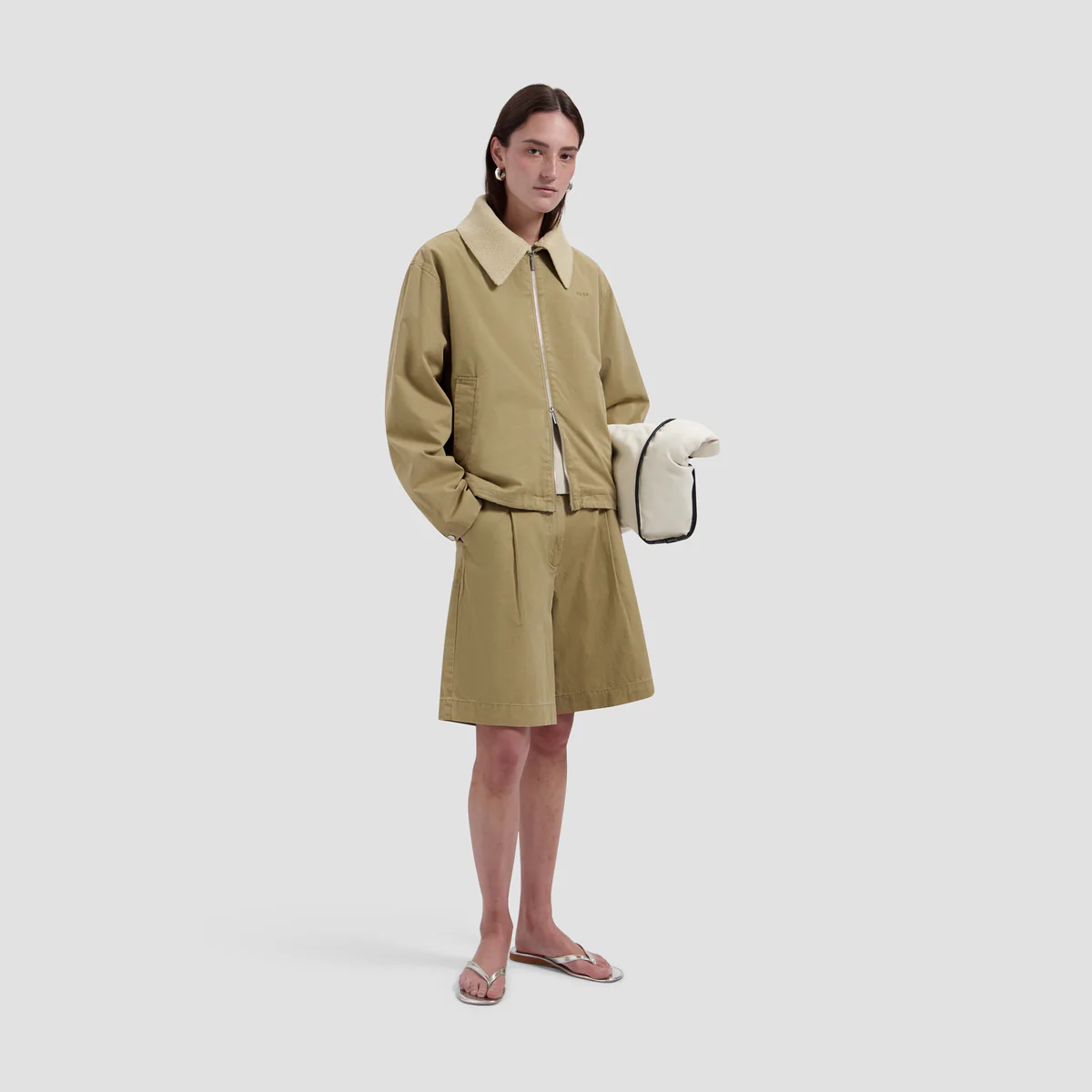 OLAF Herringbone tailored shorts Treehouse