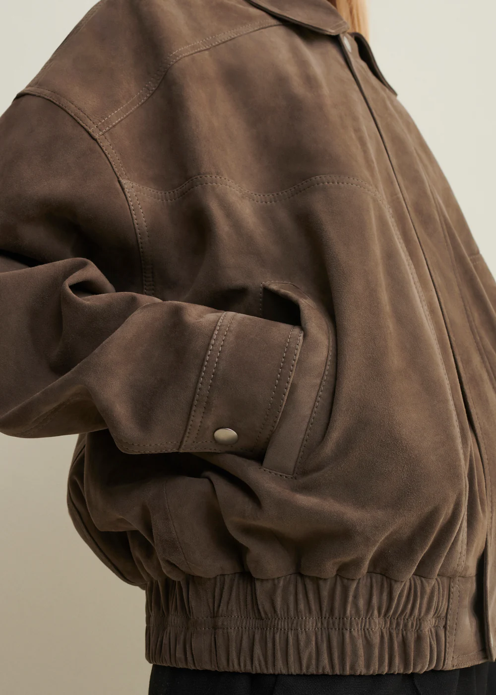 Arma Frederica jacket lamb suede Soil