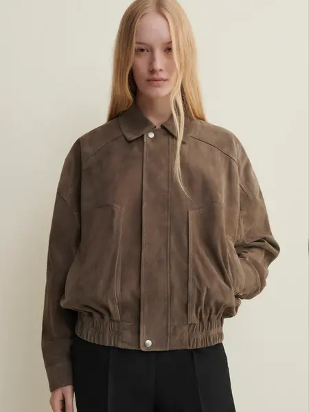 Arma Frederica jacket lamb suede Soil