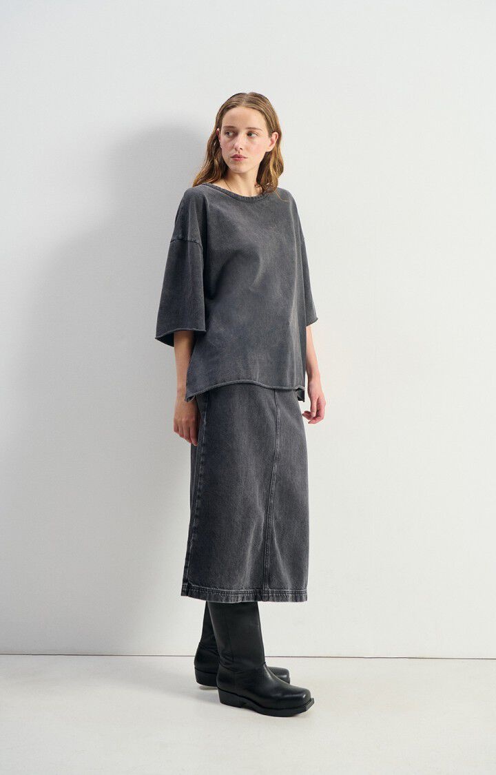 American Vintage AFO02D oversized boxy tee Tenebre vintage