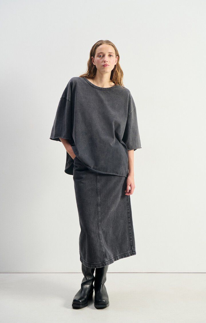 American Vintage AFO02D oversized boxy tee Tenebre vintage