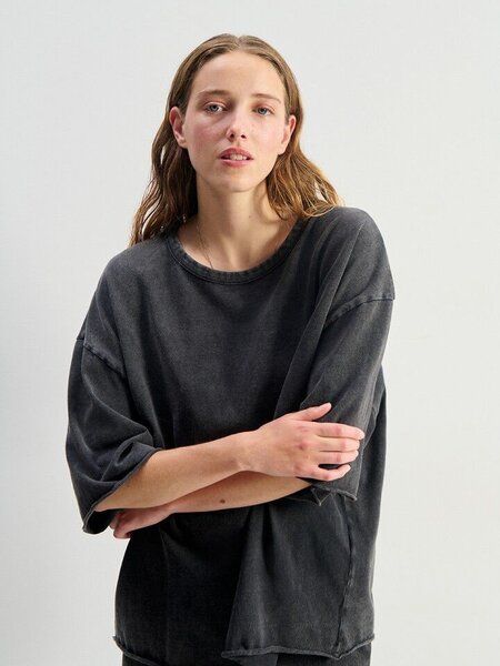 American Vintage AFO02D oversized boxy tee Tenebre vintage