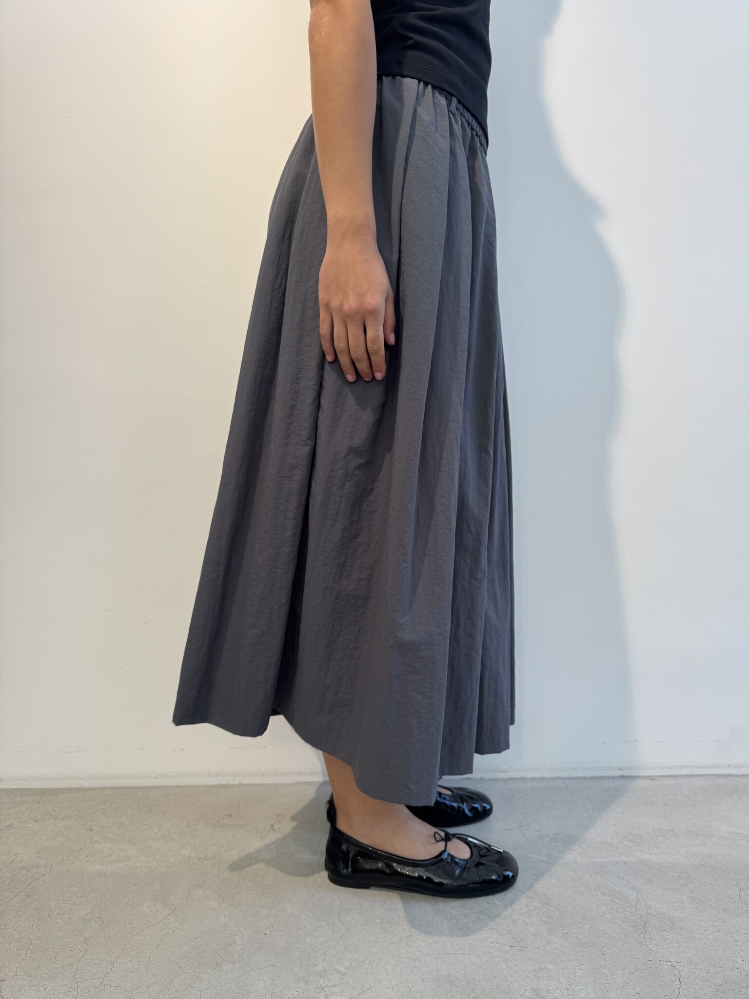 AOAP Nylon long culottes Grey