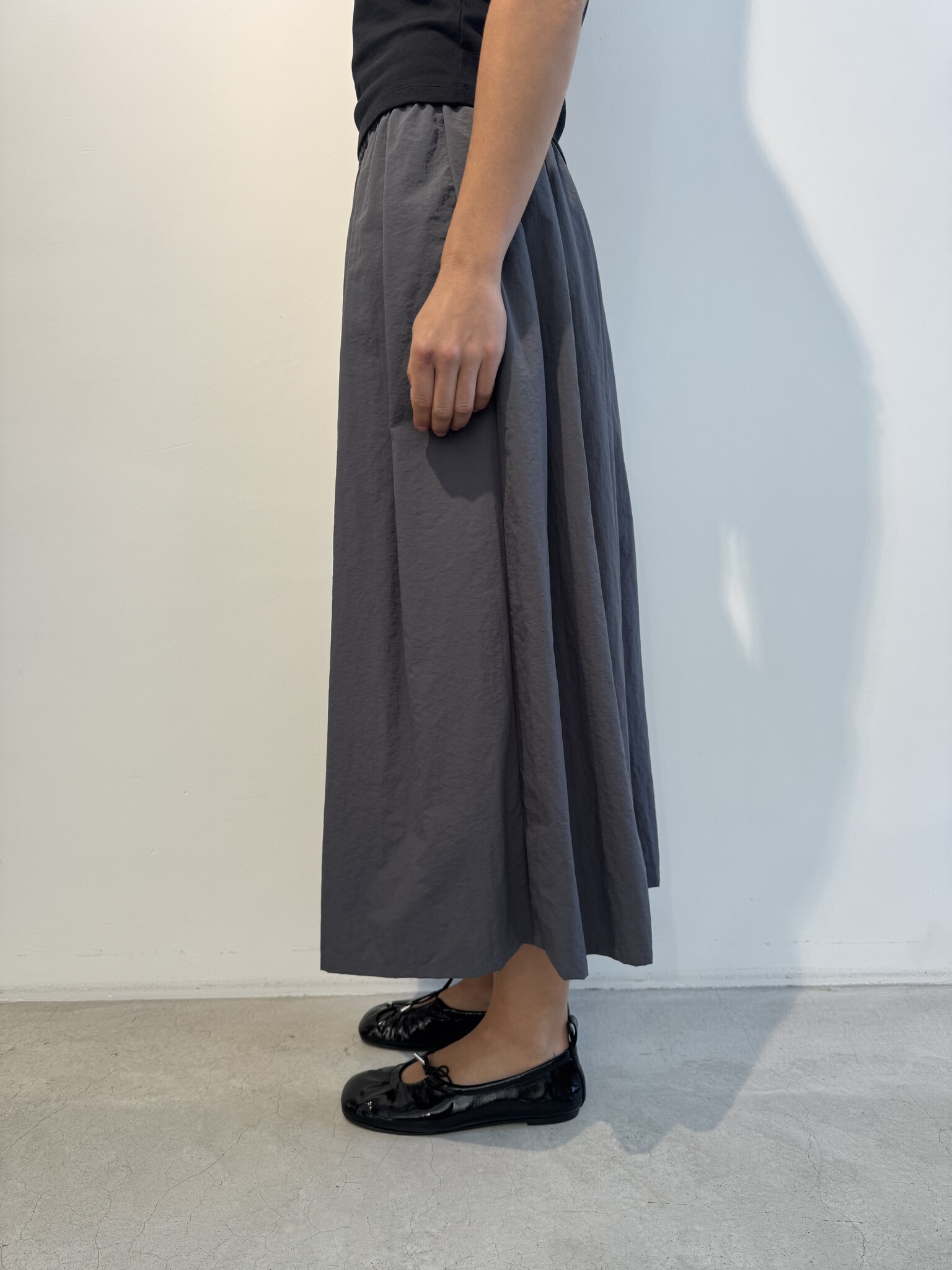 AOAP Nylon long culottes Grey