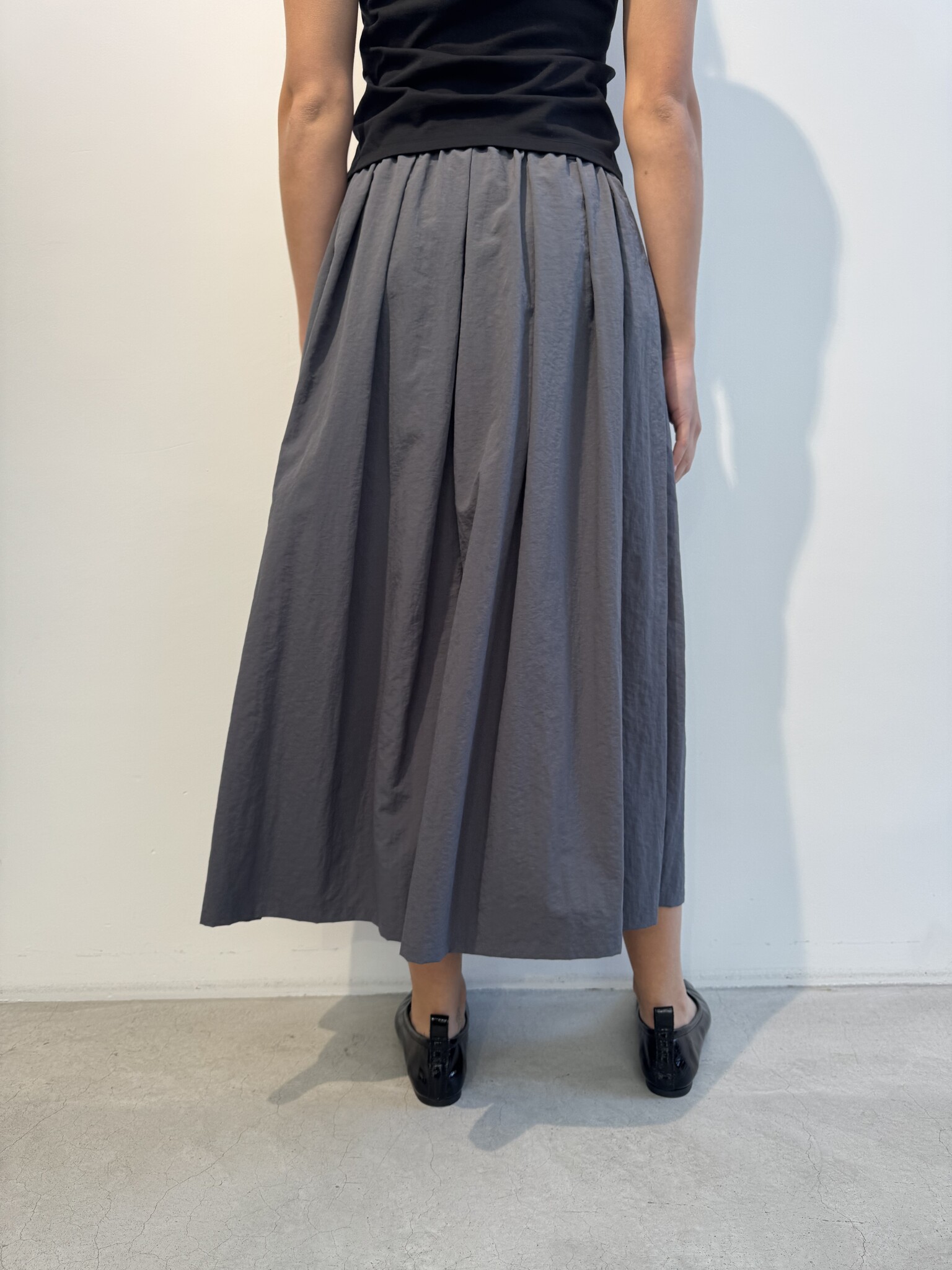 AOAP Nylon long culottes Grey
