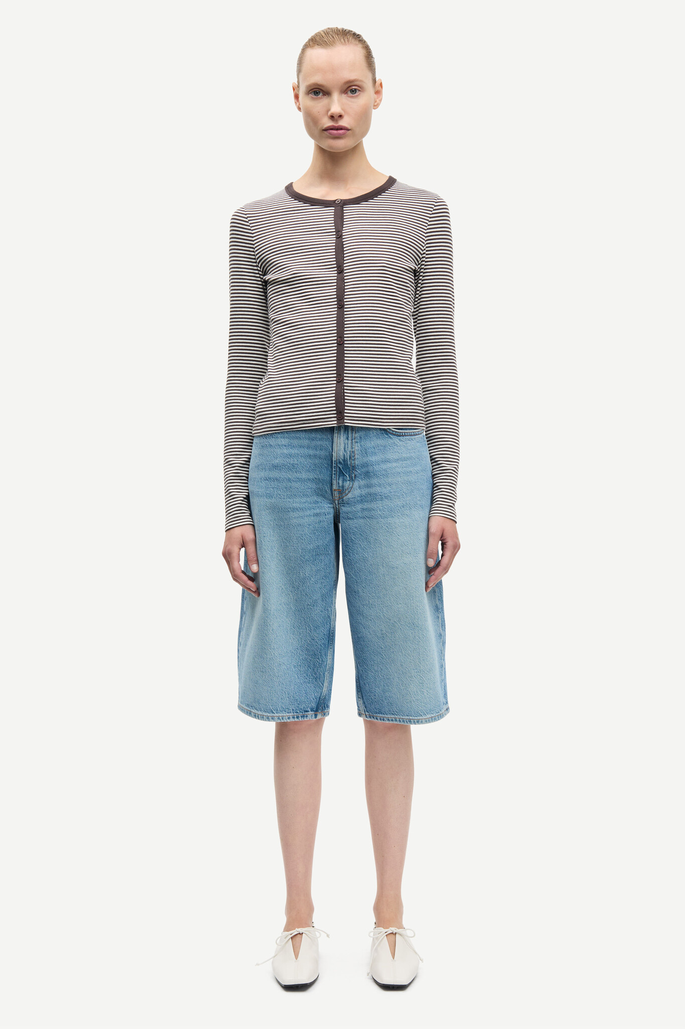 Samsoe Samsoe Saalexo LS cardigan Mulch stripe