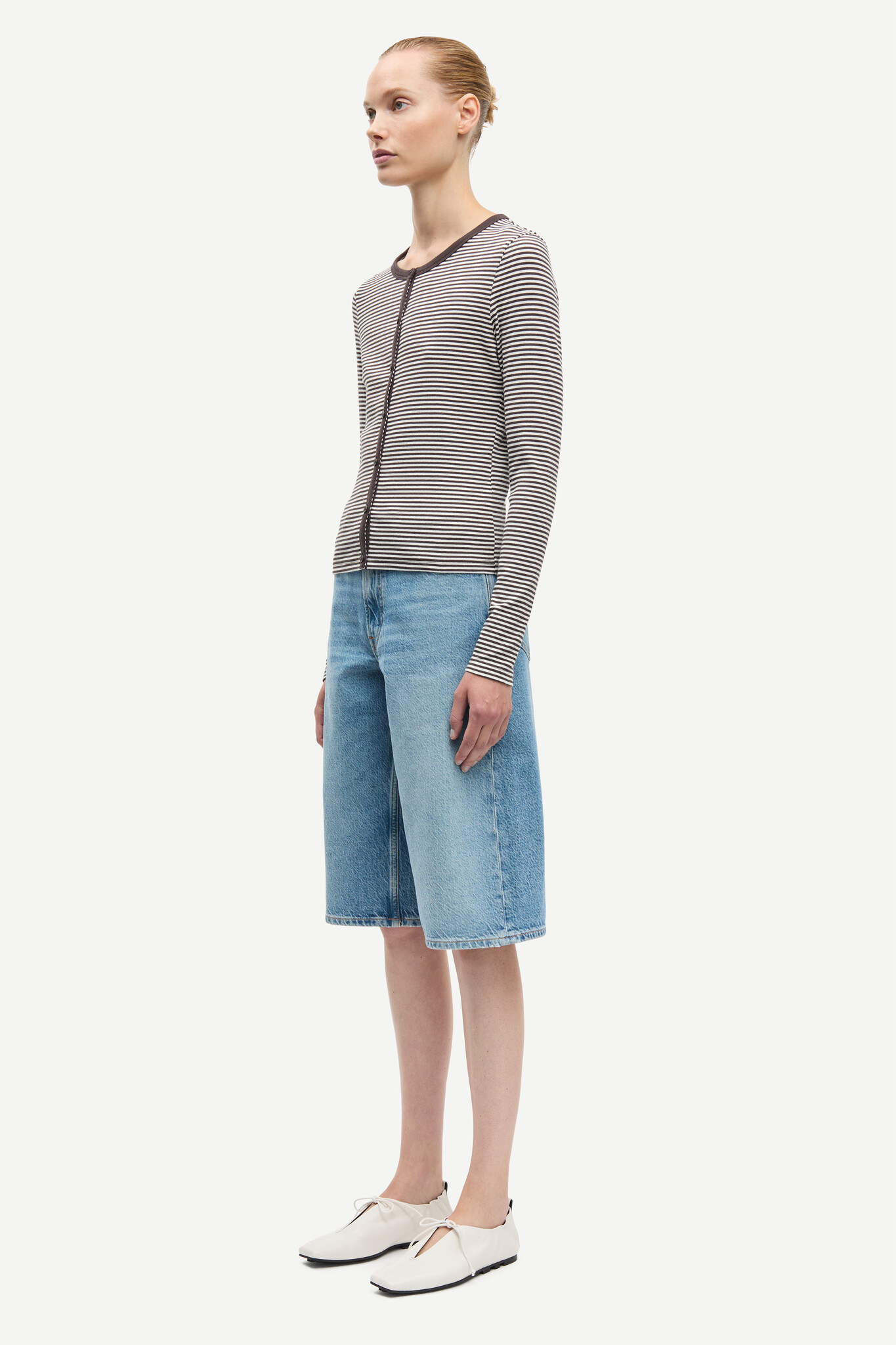 Samsoe Samsoe Saalexo LS cardigan Mulch stripe