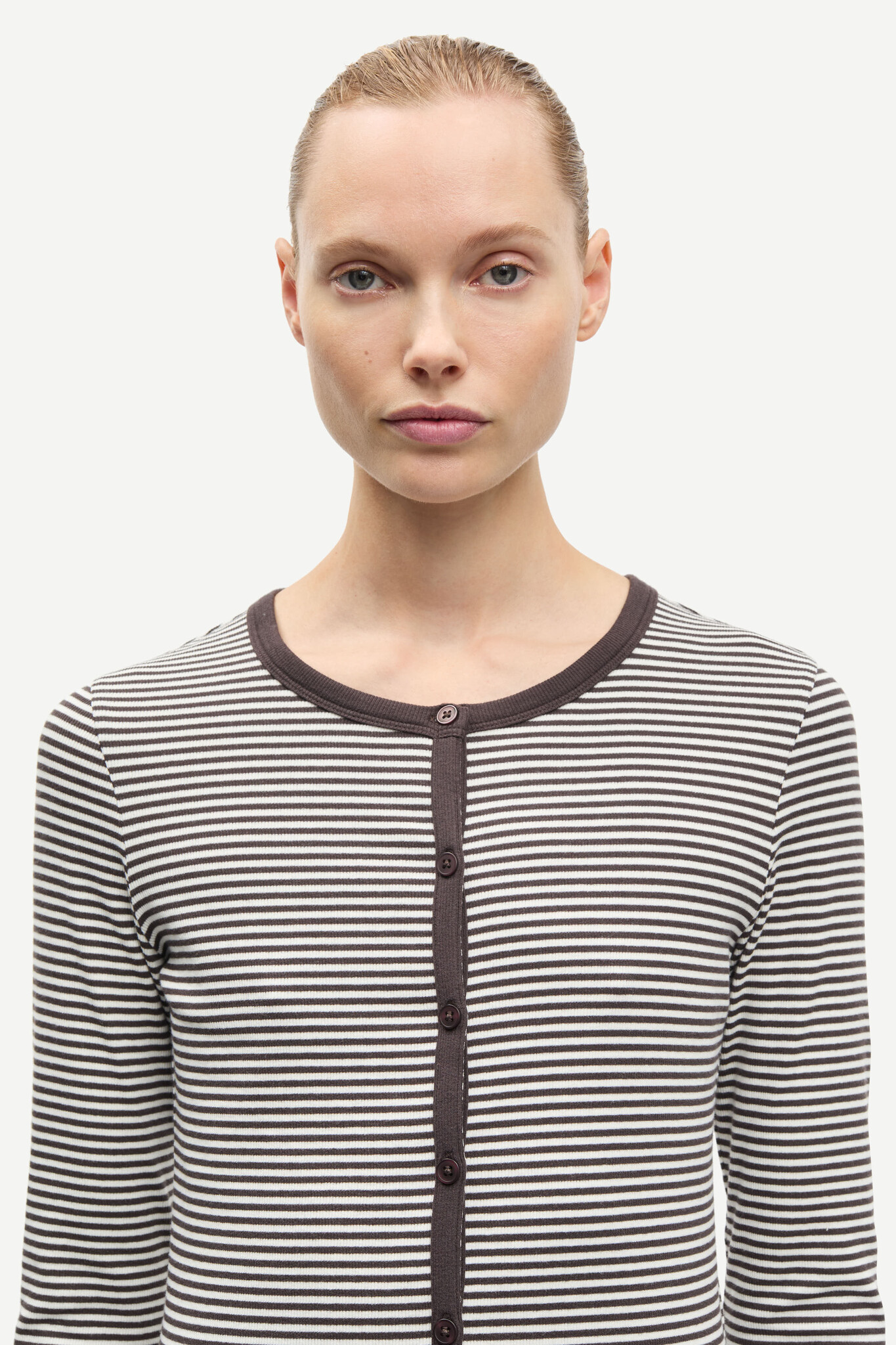 Samsoe Samsoe Saalexo LS cardigan Mulch stripe