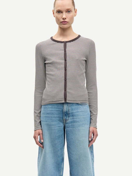 Samsoe Samsoe Saalexo LS cardigan Mulch stripe