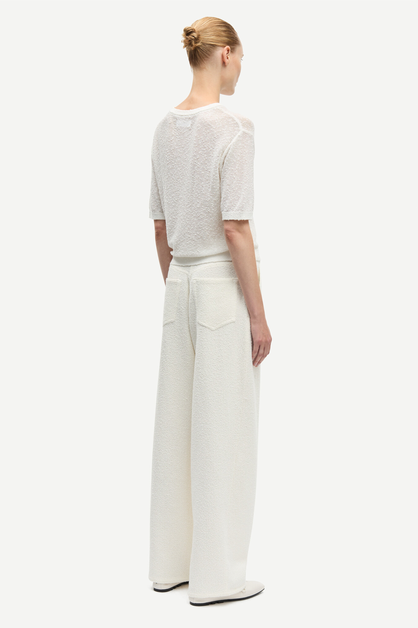 Samsoe Samsoe Saharper pleat trousers Egret