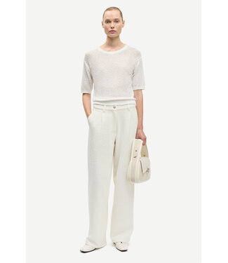 Samsoe Samsoe Saharper pleat trousers Egret