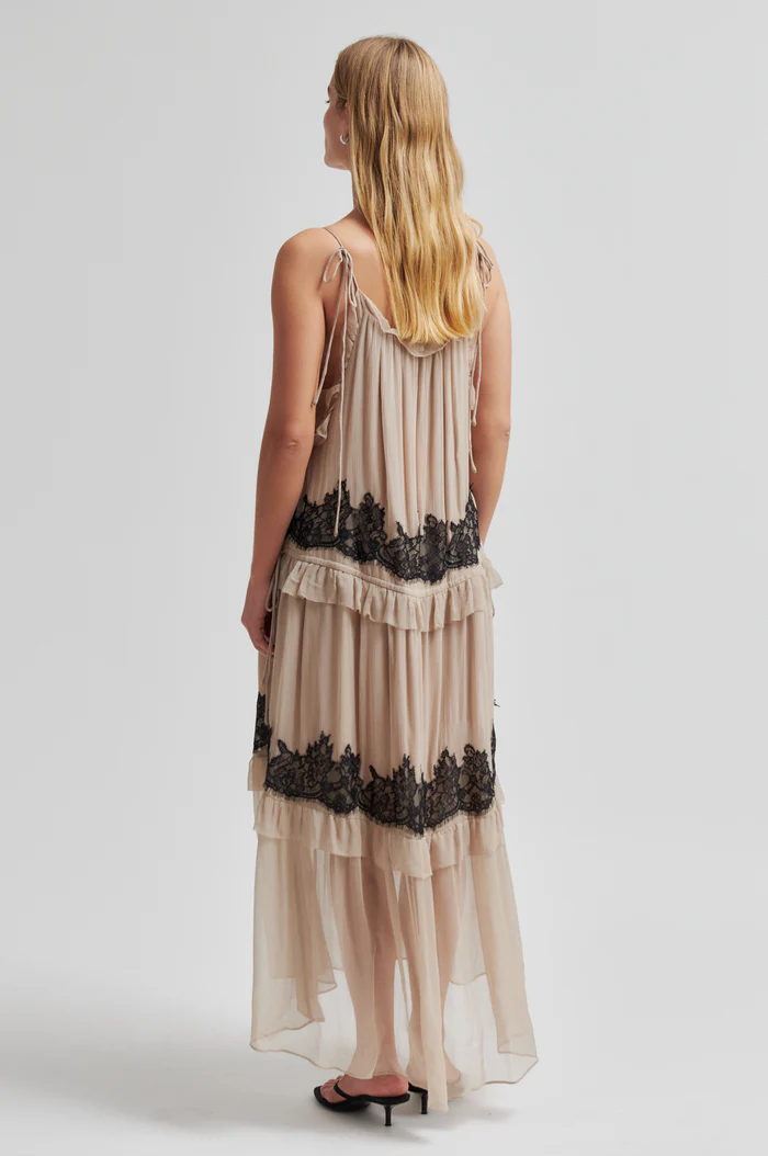 Second Female Lynda maxi dress Plaza taupe