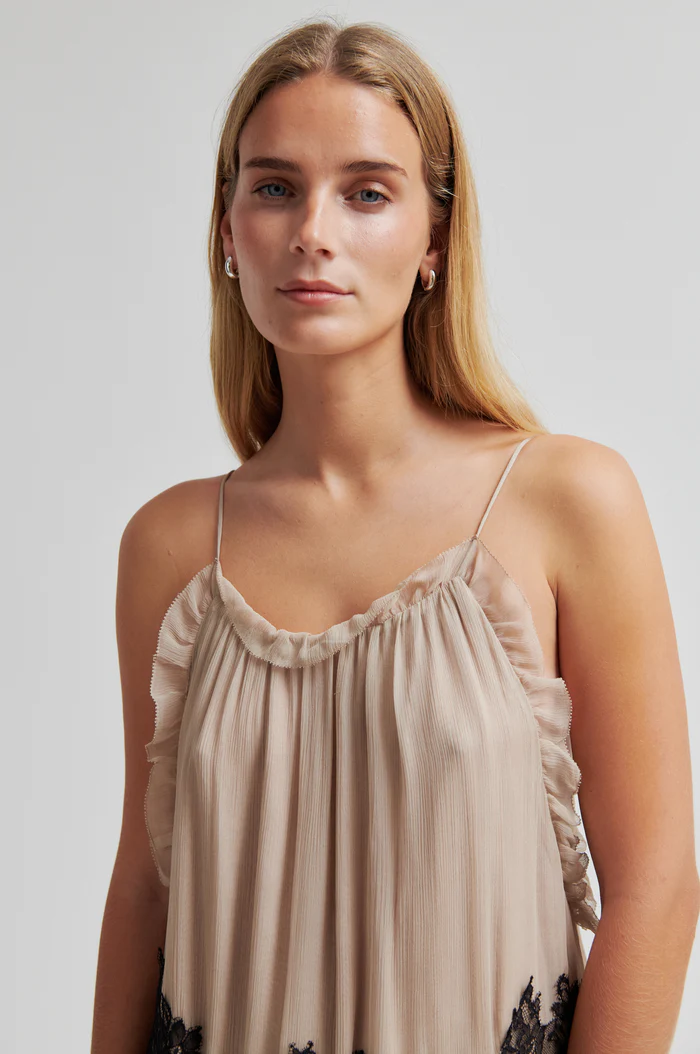 Second Female Lynda maxi dress Plaza taupe