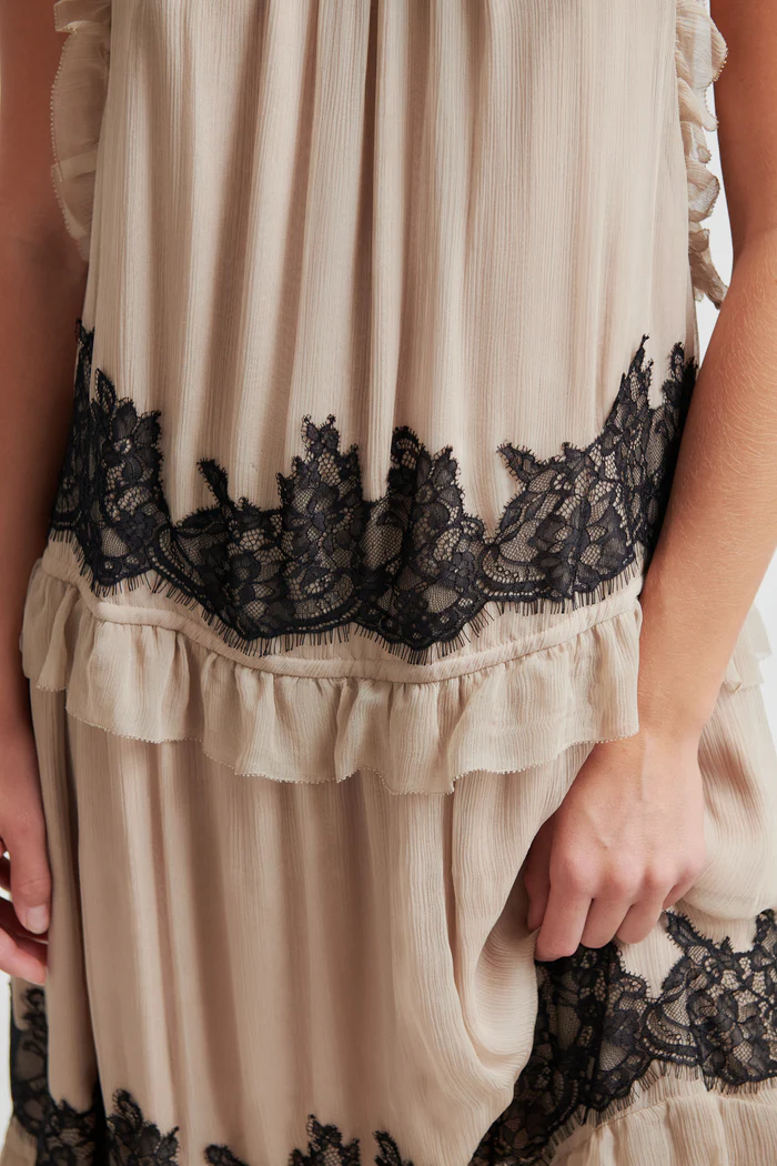 Second Female Lynda maxi dress Plaza taupe