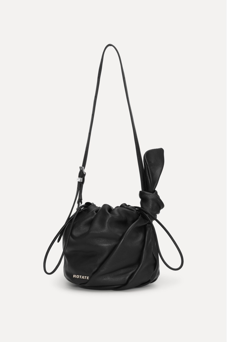 ROTATE Leather bon bon bag Black